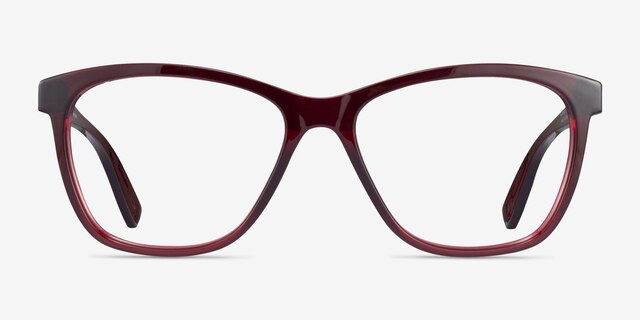 Oakley Alias Clear Red PlasticEyeglass Frames from EyeBuyDirect, Front View