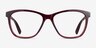 Oakley Alias Clear Red PlasticEyeglass Frames from EyeBuyDirect, Front View