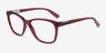 Oakley Alias Clear Red PlasticEyeglass Frames from EyeBuyDirect, Angle View