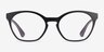 Oakley Tone Down Matte Clear Black PlasticEyeglass Frames from EyeBuyDirect, Front View