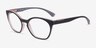 Oakley Tone Down Matte Clear Black PlasticEyeglass Frames from EyeBuyDirect, Angle View