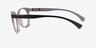 Oakley Tone Down Matte Clear Black PlasticEyeglass Frames from EyeBuyDirect, Side View