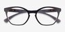 Oakley Tone Down Matte Clear Black PlasticEyeglass Frames from EyeBuyDirect, Closed View