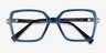 Oakley Sharp Line Clear Blue PlasticEyeglass Frames from EyeBuyDirect, Closed View