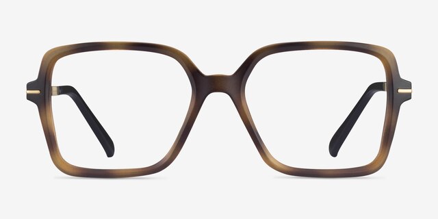 Oakley Sharp Line Matte Tortoise PlasticEyeglass Frames from EyeBuyDirect, Front View