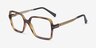 Oakley Sharp Line Matte Tortoise PlasticEyeglass Frames from EyeBuyDirect, Angle View