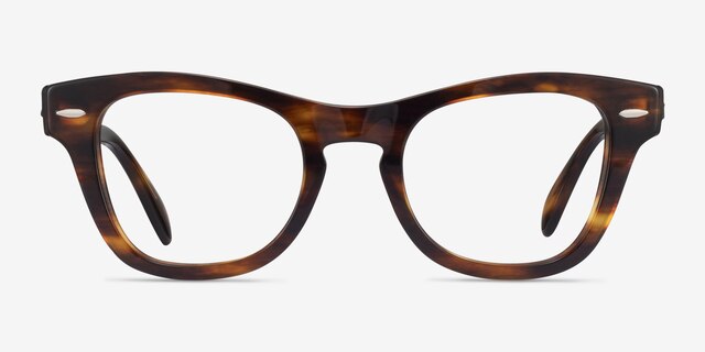 Ray-Ban RB0707V Clear Tortoise PlasticEyeglass Frames from EyeBuyDirect, Front View