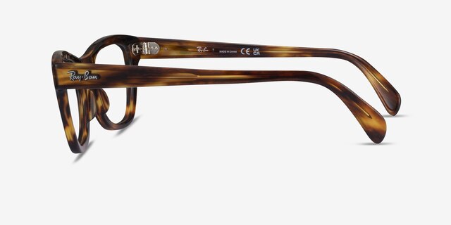 Ray-Ban RB0707V Clear Tortoise PlasticEyeglass Frames from EyeBuyDirect, Side View
