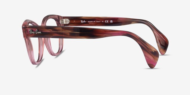 Ray-Ban RB0880 Clear Pink AcetateEyeglass Frames from EyeBuyDirect, Side View