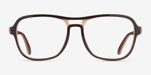 Ray-Ban RB4356V Stateside Brown PlasticEyeglass Frames from EyeBuyDirect, Front View