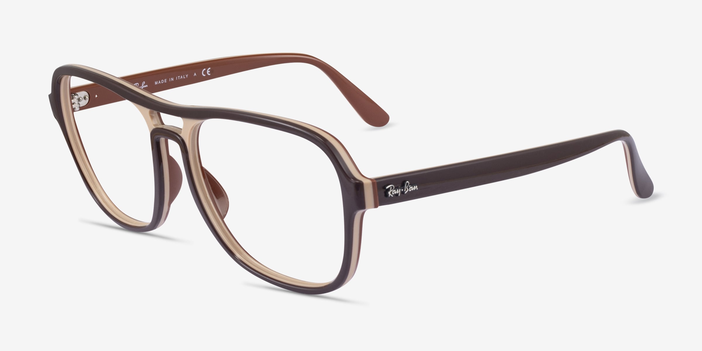 Ray-Ban RB4356V Stateside - Aviator Brown Frame Eyeglasses