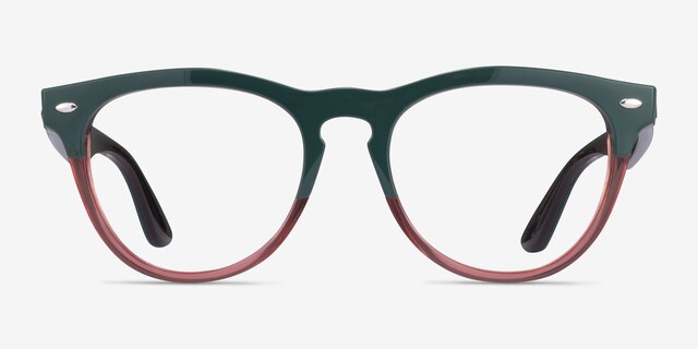 Ray-Ban RB4471V Iris Green Red PlasticEyeglass Frames from EyeBuyDirect, Front View