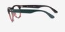 Ray-Ban RB4471V Iris Green Red PlasticEyeglass Frames from EyeBuyDirect, Side View