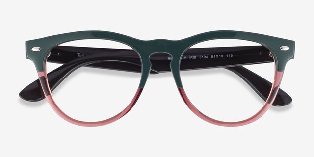 Ray-Ban RB4471V Iris Green Red PlasticEyeglass Frames from EyeBuyDirect, Closed View