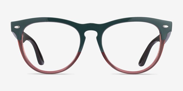 Ray-Ban RB4471V Iris Green Clear Red PlasticEyeglass Frames from EyeBuyDirect, Front View