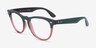 Ray-Ban RB4471V Iris Green Clear Red PlasticEyeglass Frames from EyeBuyDirect, Angle View