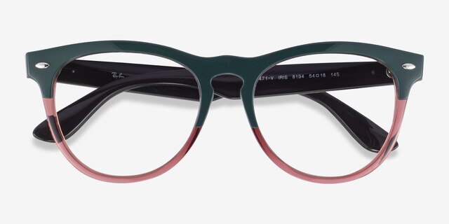 Ray-Ban RB4471V Iris Green Clear Red PlasticEyeglass Frames from EyeBuyDirect, Closed View