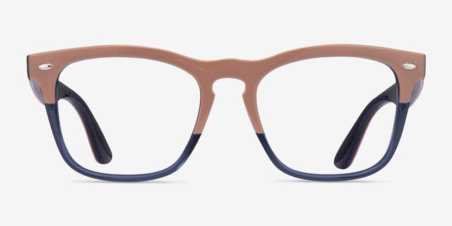 Ray-Ban RB4487V Steve Brown Dark Blue PlasticEyeglass Frames from EyeBuyDirect, Front View
