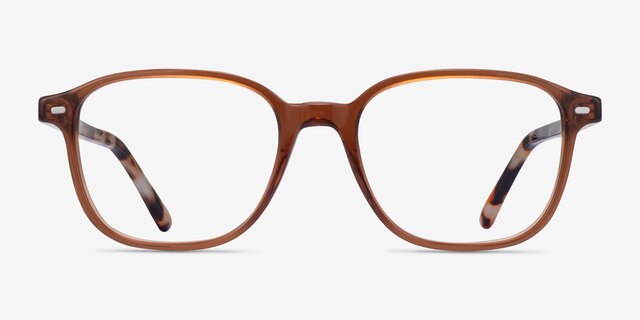Ray-Ban RB5393 Leonard Clear Brown AcetateEyeglass Frames from EyeBuyDirect, Front View