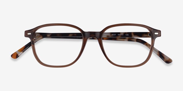 Ray-Ban RB5393 Leonard Clear Brown AcetateEyeglass Frames from EyeBuyDirect, Closed View