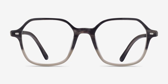Ray-Ban RB5394 John Striped Gray Tortoise AcetateEyeglass Frames from EyeBuyDirect, Front View