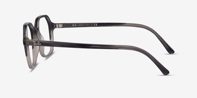 Ray-Ban RB5394 John Striped Gray Tortoise AcetateEyeglass Frames from EyeBuyDirect, Side View