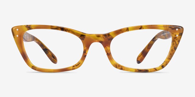 Ray-Ban RB5499 Lady Burbank Amber Tortoise AcetateEyeglass Frames from EyeBuyDirect, Front View