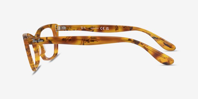 Ray-Ban RB5499 Lady Burbank Amber Tortoise AcetateEyeglass Frames from EyeBuyDirect, Side View