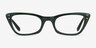 Ray-Ban RB5499 Lady Burbank Shiny Green AcetateEyeglass Frames from EyeBuyDirect, Front View