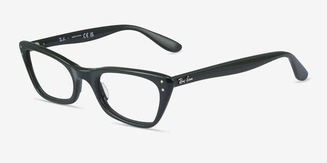Ray-Ban RB5499 Lady Burbank Shiny Green AcetateEyeglass Frames from EyeBuyDirect, Angle View