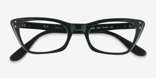 Ray-Ban RB5499 Lady Burbank Shiny Green AcetateEyeglass Frames from EyeBuyDirect, Closed View