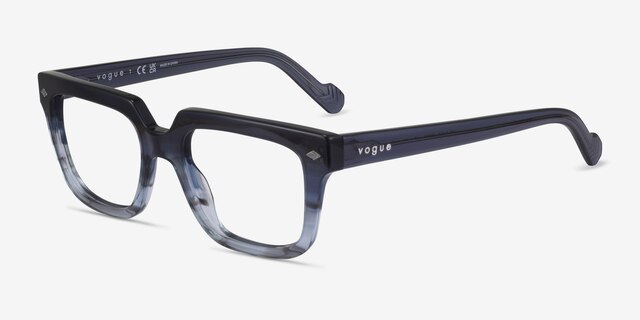 Vogue Eyewear VO5403 Striped Gardient Blue AcetateEyeglass Frames from EyeBuyDirect, Angle View