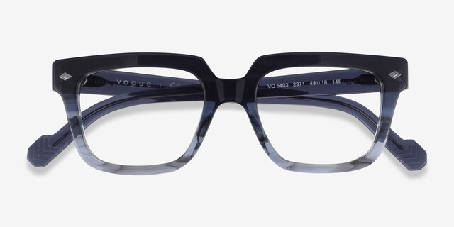 Vogue Eyewear VO5403 Striped Gardient Blue AcetateEyeglass Frames from EyeBuyDirect, Closed View