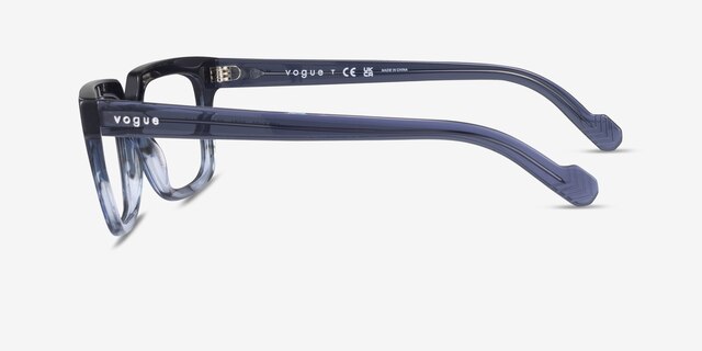 Vogue Eyewear VO5403 Shiny Clear Blue AcetateEyeglass Frames from EyeBuyDirect, Side View