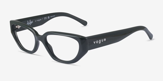 Vogue Eyewear VO5439 Dark Green AcetateEyeglass Frames from EyeBuyDirect, Angle View