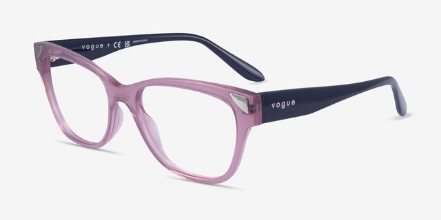 Vogue Eyewear VO5454 Clear Pink PlasticEyeglass Frames from EyeBuyDirect, Angle View