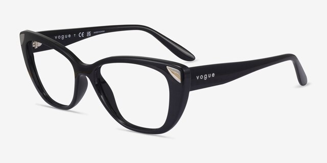 Vogue Eyewear VO5455 Shiny Black PlasticEyeglass Frames from EyeBuyDirect, Angle View