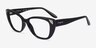 Vogue Eyewear VO5455 Shiny Black PlasticEyeglass Frames from EyeBuyDirect, Angle View