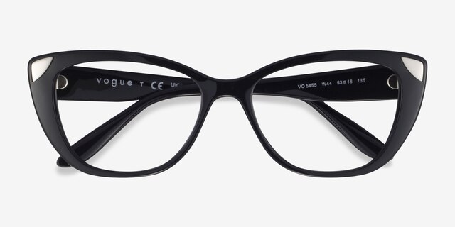 Vogue Eyewear VO5455 Shiny Black PlasticEyeglass Frames from EyeBuyDirect, Closed View