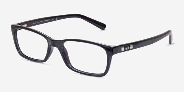 Armani Exchange AX3007 Matte Black PlasticEyeglass Frames from EyeBuyDirect, Angle View