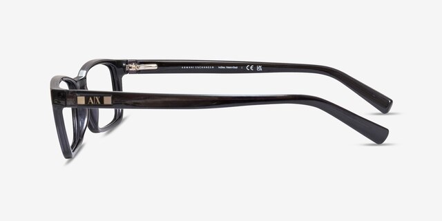 Armani Exchange AX3007 Matte Black PlasticEyeglass Frames from EyeBuyDirect, Side View
