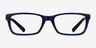 Armani Exchange AX3007 Shiny Transparent Blue PlasticEyeglass Frames from EyeBuyDirect, Front View
