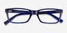 Armani Exchange AX3007 Shiny Transparent Blue PlasticEyeglass Frames from EyeBuyDirect, Closed View