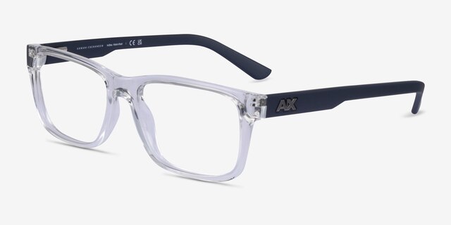Armani Exchange AX3016 Shiny Crystal PlasticEyeglass Frames from EyeBuyDirect, Angle View