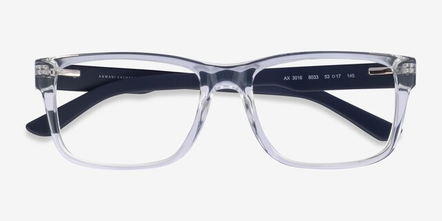 Armani Exchange AX3016 Shiny Crystal PlasticEyeglass Frames from EyeBuyDirect, Closed View