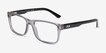 Armani Exchange AX3016 Shiny Transparent Gray PlasticEyeglass Frames from EyeBuyDirect, Angle View