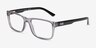 Armani Exchange AX3016 Shiny Transparent Gray PlasticEyeglass Frames from EyeBuyDirect, Angle View
