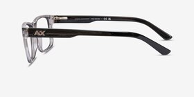 Armani Exchange AX3016 Shiny Transparent Gray Plastique Montures de lunettes de vue d'EyeBuyDirect, Vue de Côté