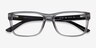 Armani Exchange AX3016 Shiny Transparent Gray PlasticEyeglass Frames from EyeBuyDirect, Closed View