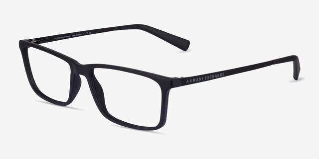 Armani Exchange AX3027 Matte Black Eco-friendlyEyeglass Frames from EyeBuyDirect, Angle View